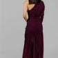 VESTIDO VINO DRAPEADO