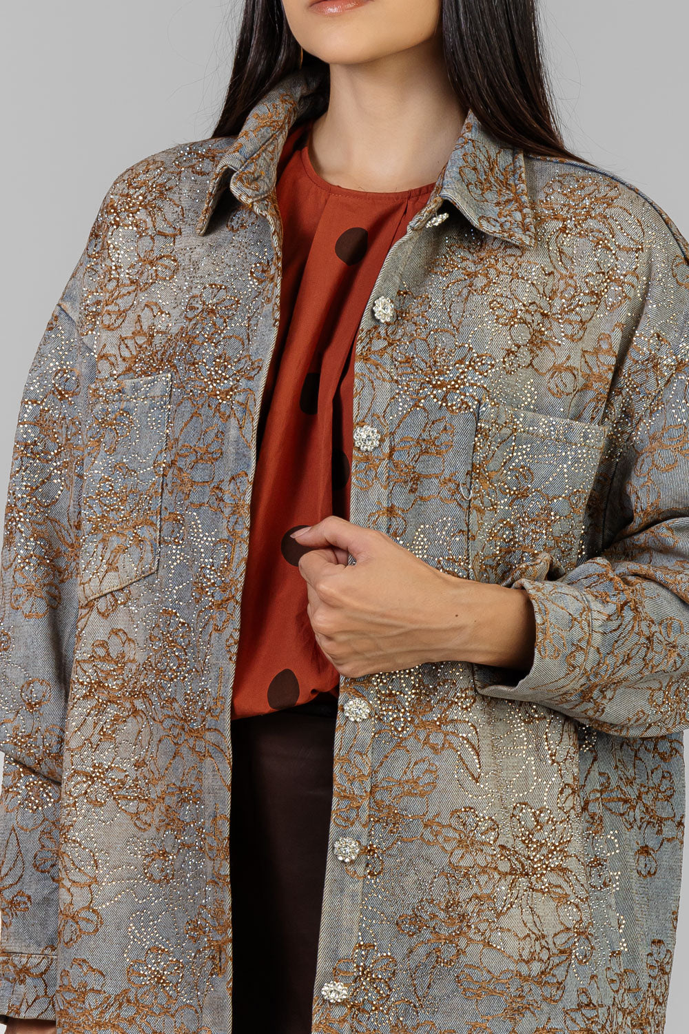 CAMISA DENIM FLORAL