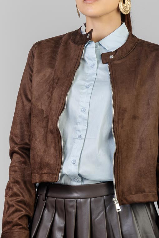 CHAMARRA GAMUZA MOKA