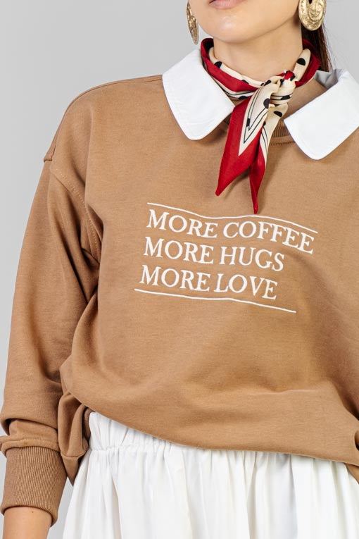 SUDADERA CUELLO BLANCO