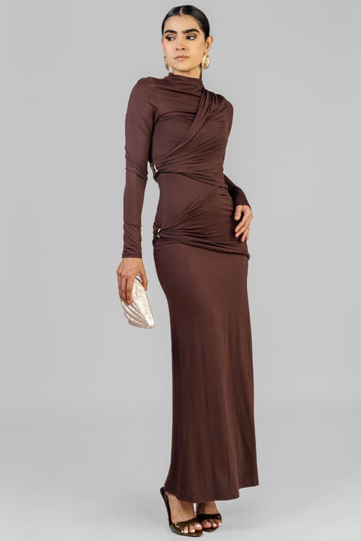 VESTIDO PLIEGUES LATERALES