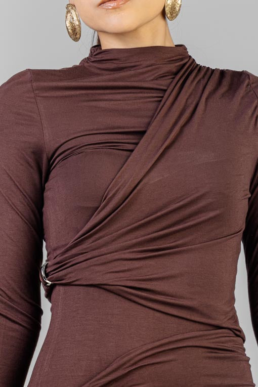 VESTIDO PLIEGUES LATERALES