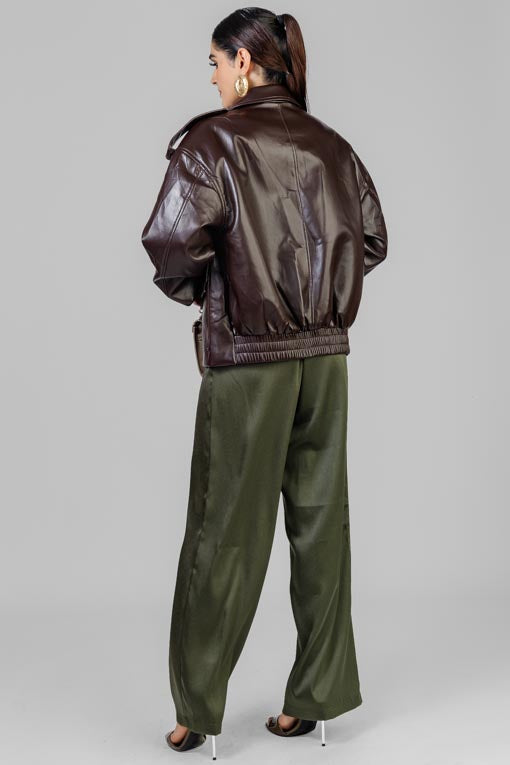 CHAMARRA VINIPIEL MARRON