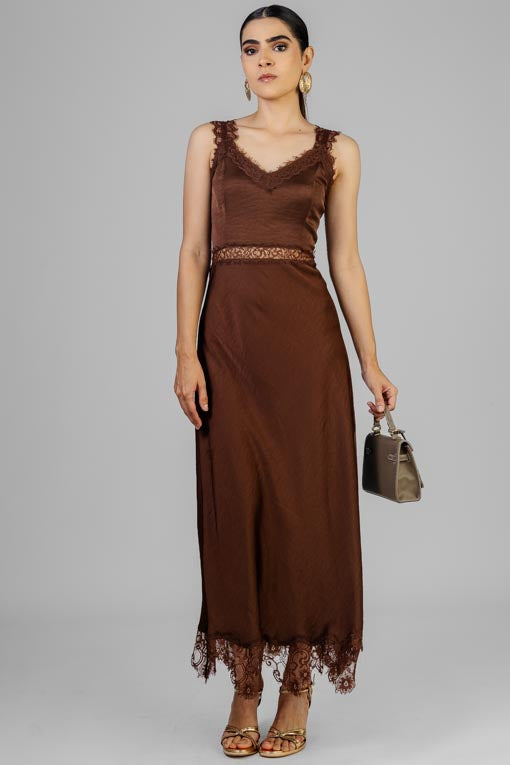 VESTIDO LENCERO MOKA