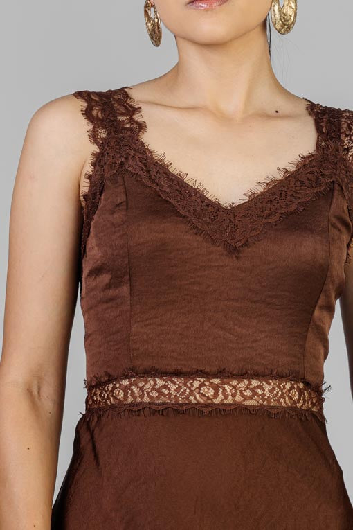 VESTIDO LENCERO MOKA