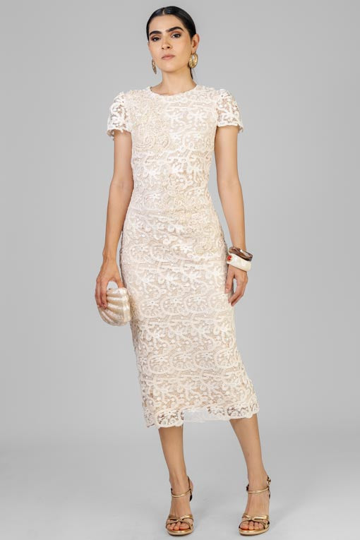 VESTIDO REALCE CHAMPAGNE