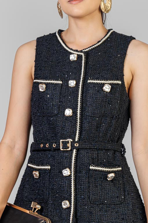 CONJUNTO CHALECO TWEED