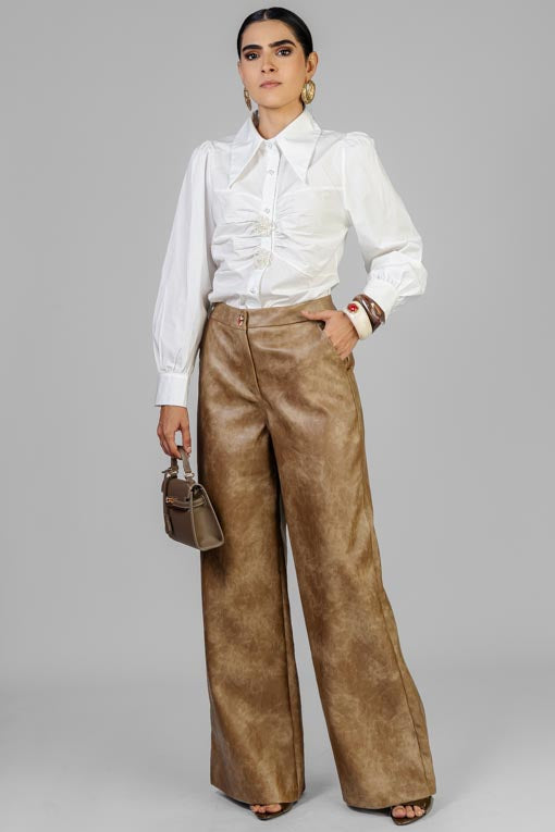 CAMISA ALGODON BOTONES PERLAS