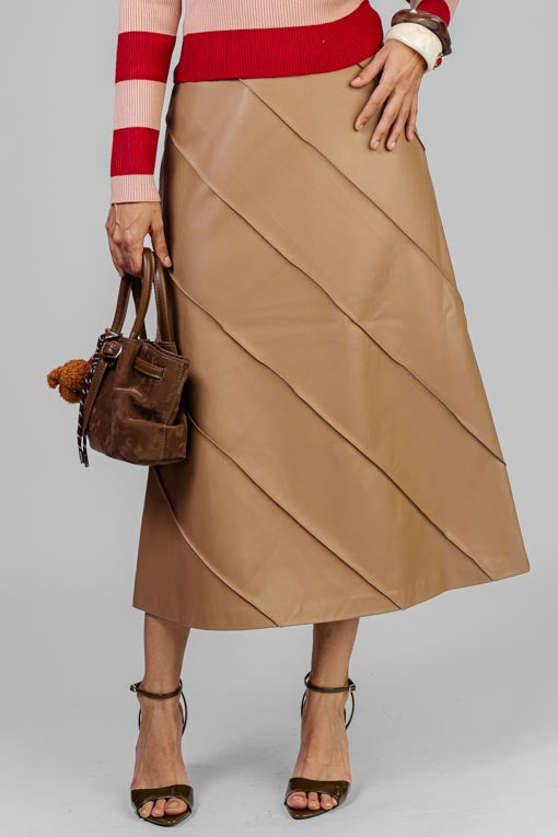 FALDA VINIPIEL CARAMELO