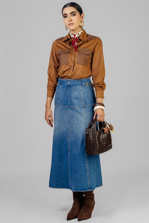 CAMISA GAMUZA BOLSAS