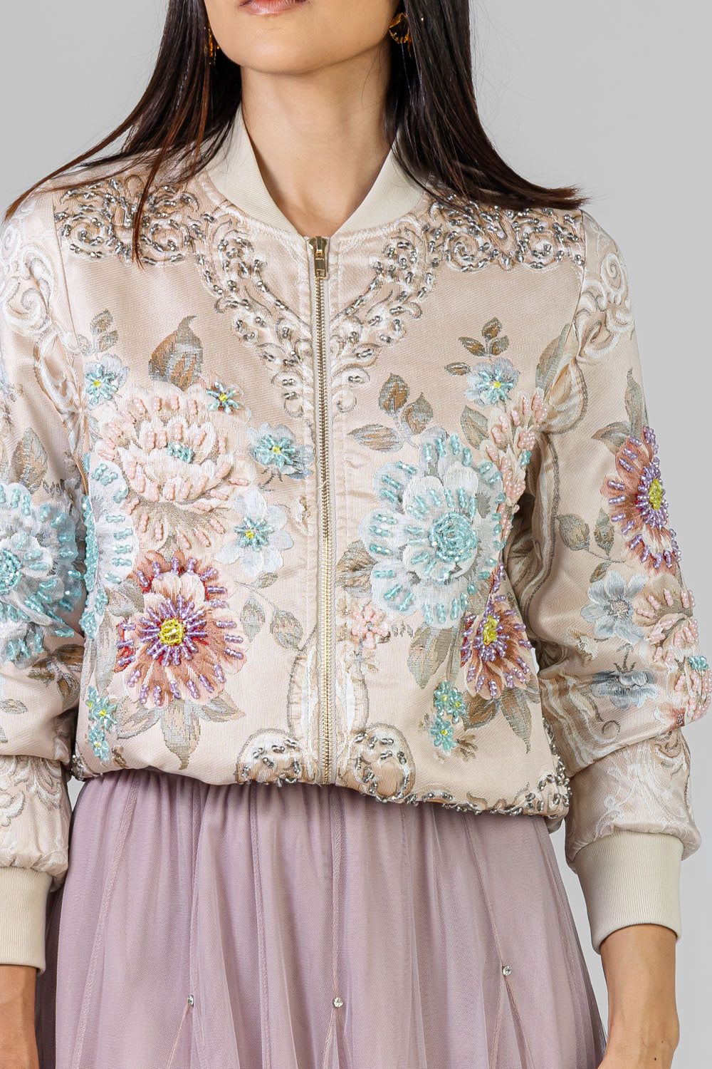 CHAQUETA BORDADO FLORAL