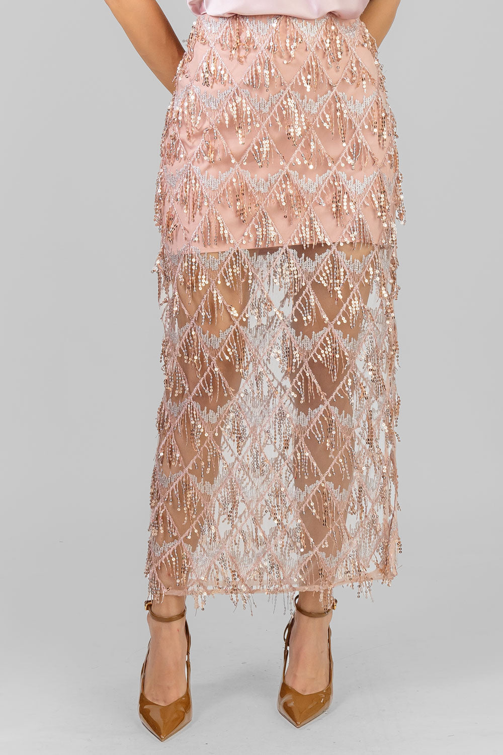 FALDA FLECOS CRISTAL