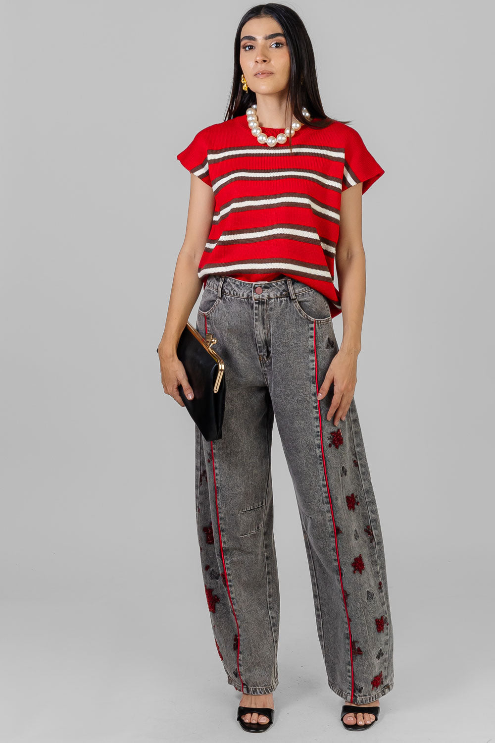BLUSA TEJIDA A RAYAS