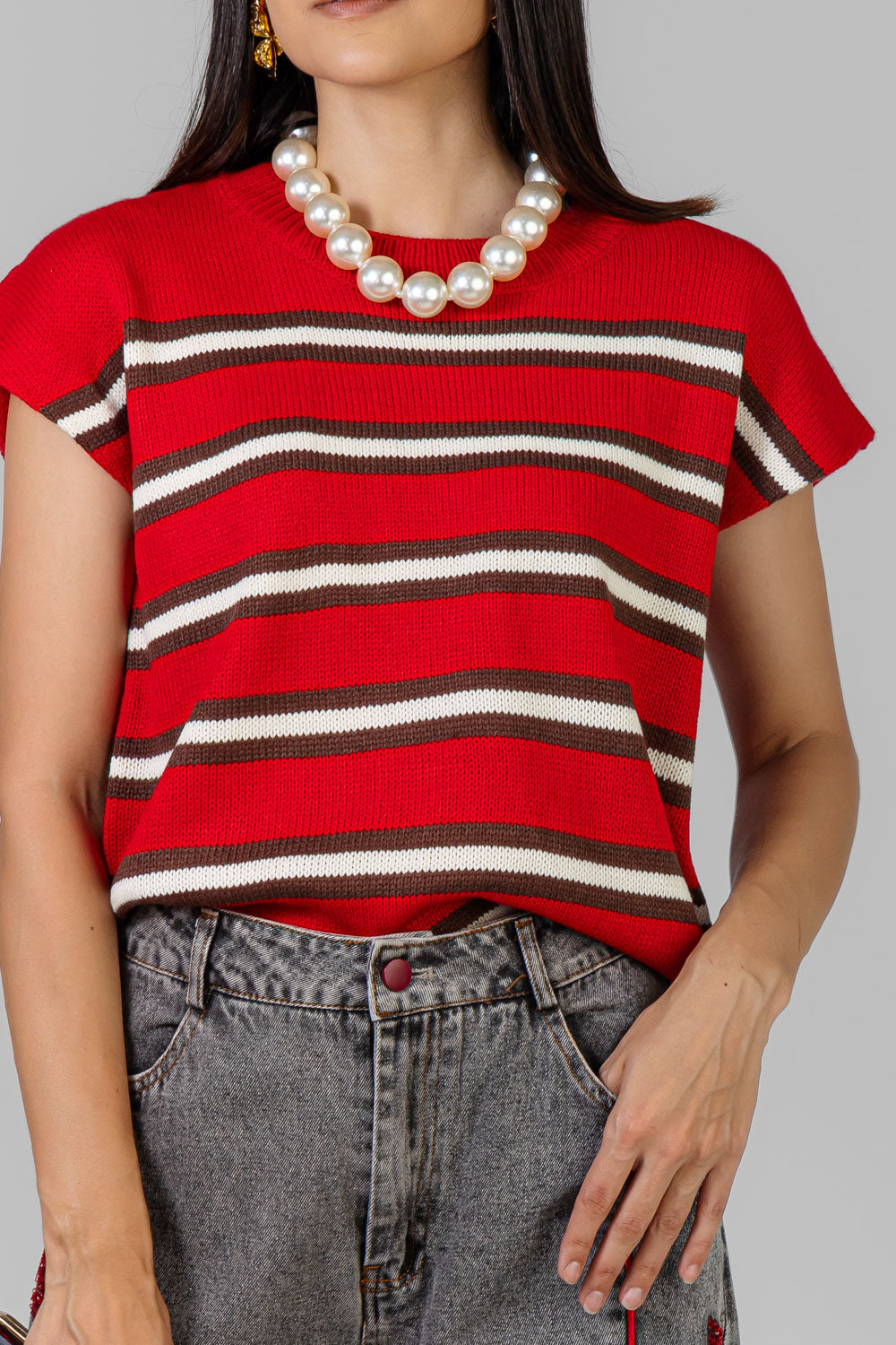 BLUSA TEJIDA A RAYAS