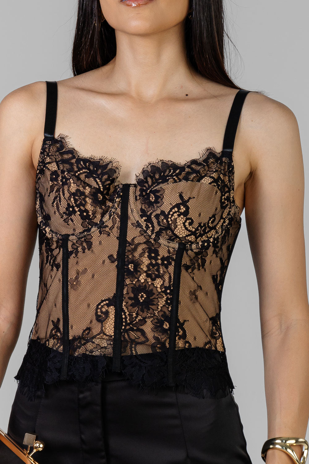 TOP CORSE ENCAJE FLORAL