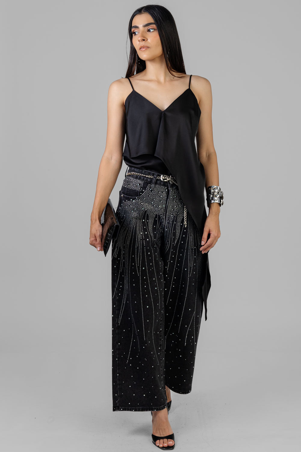 PANTALON DENIM PEDRERIA