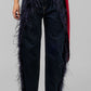 PANTALON DENIM PLUMAS