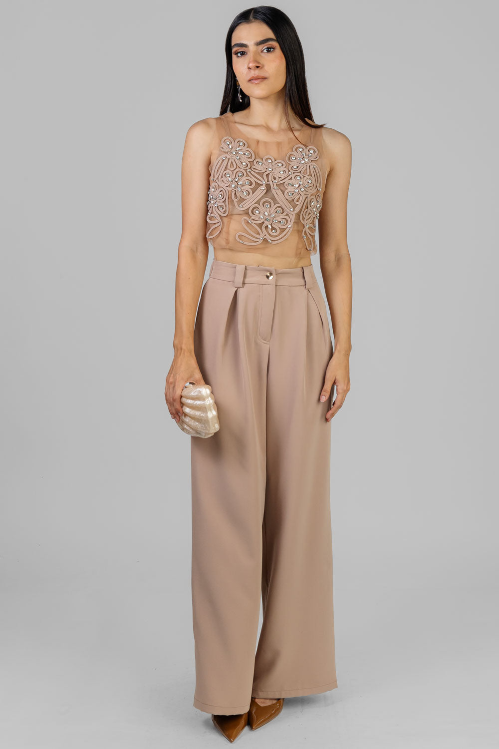 CONJUNTO TOP TUL PEDRERIA