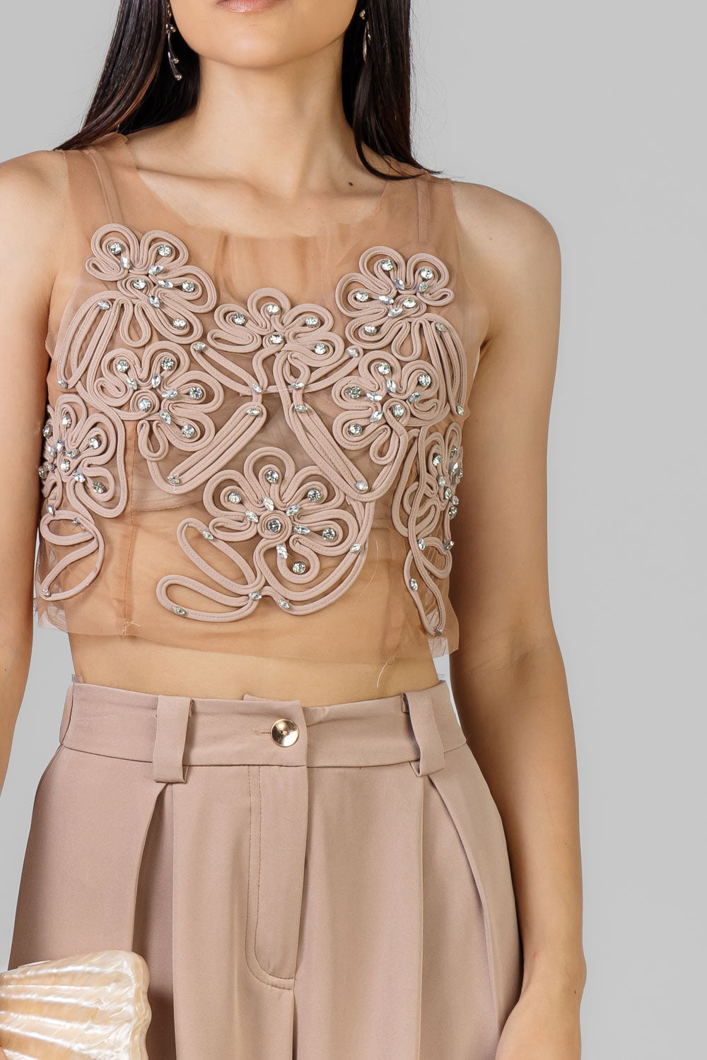 CONJUNTO TOP TUL PEDRERIA