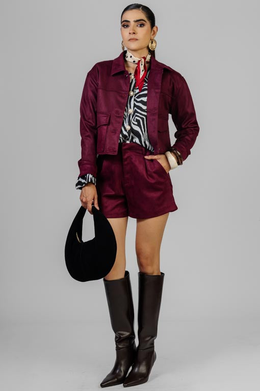 CONJUTO GAMUZA BURGUNDY