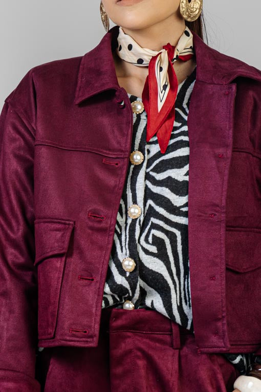 CONJUTO GAMUZA BURGUNDY