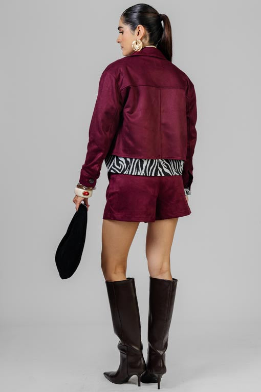 CONJUTO GAMUZA BURGUNDY