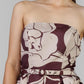 VESTIDO STRAPLESS FLORES