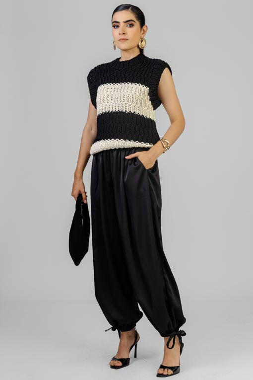 CHALECO TEJIDO BICOLOR