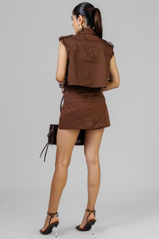 CONJUNTO SHORT Y BLUSA SAFARI