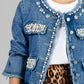 CHAQUETA DENIM PERLAS