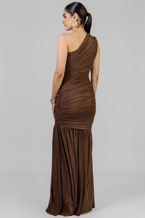 VESTIDO ASIMETRICO DRAPEADO