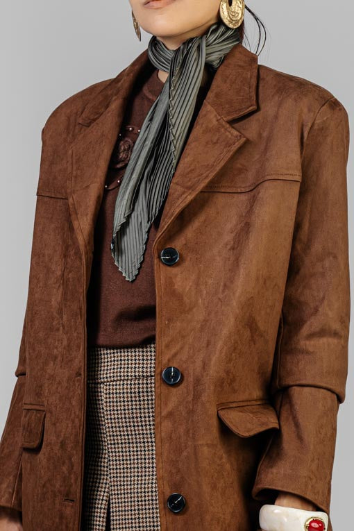 CHAQUETA GAMUZA MOKA