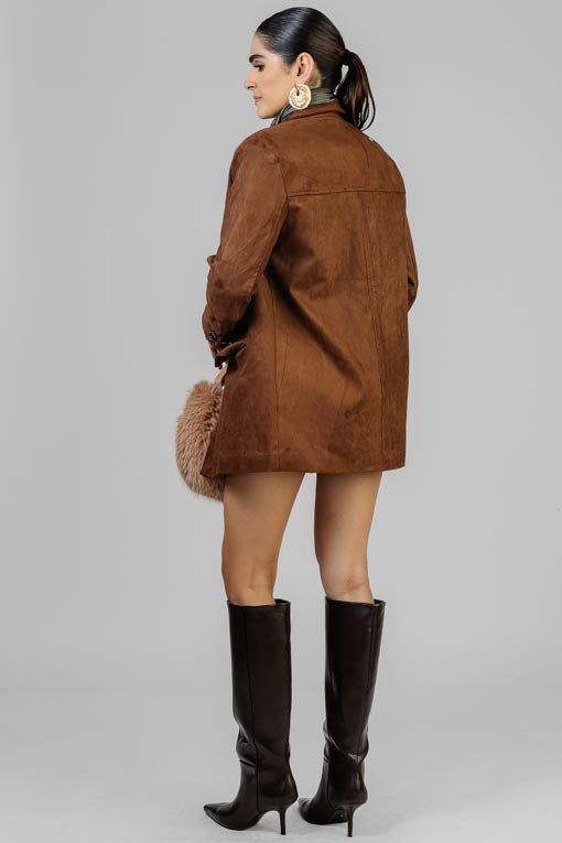 CHAQUETA GAMUZA MOKA