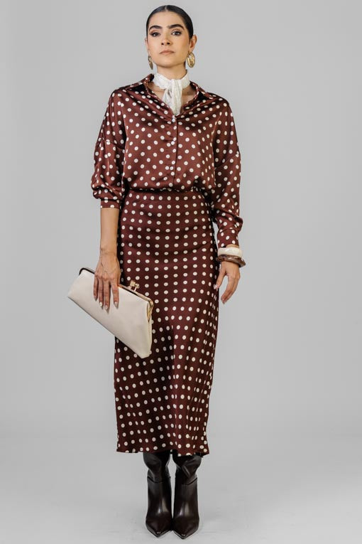 CONJUNTO CAMISA Y FALDA POLKA