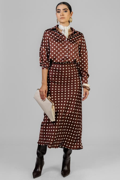 CONJUNTO CAMISA Y FALDA POLKA