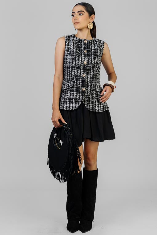 VESTIDO TWEED ELEGANCE