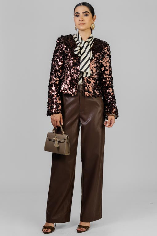 CHAQUETA LUNETAS CAFE