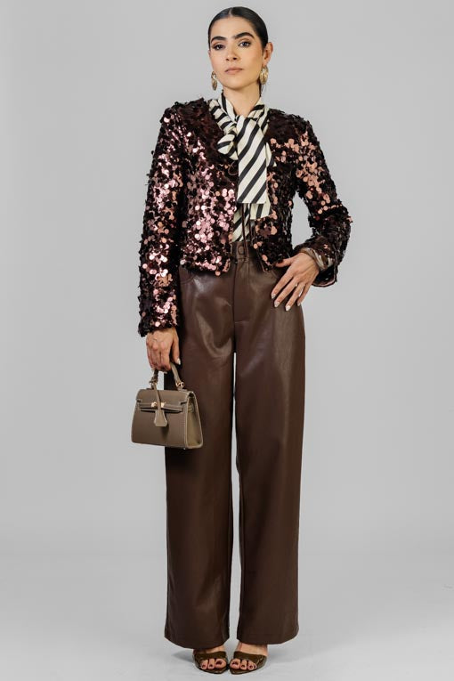 CHAQUETA LUNETAS CAFE