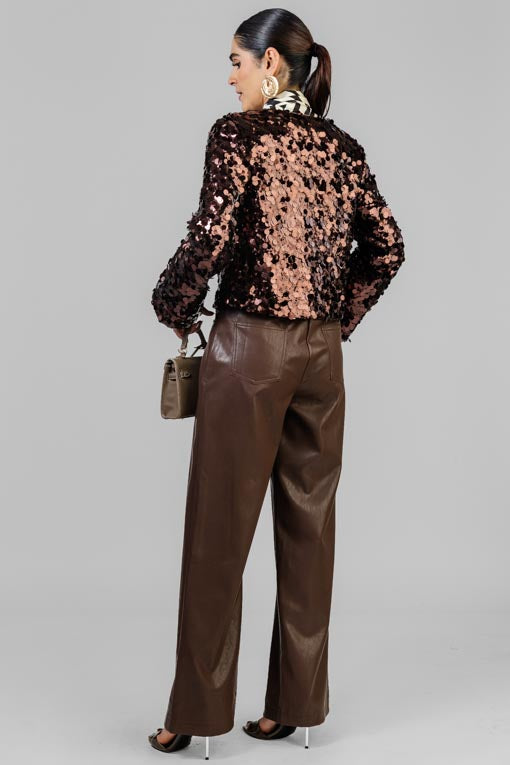 CHAQUETA LUNETAS CAFE