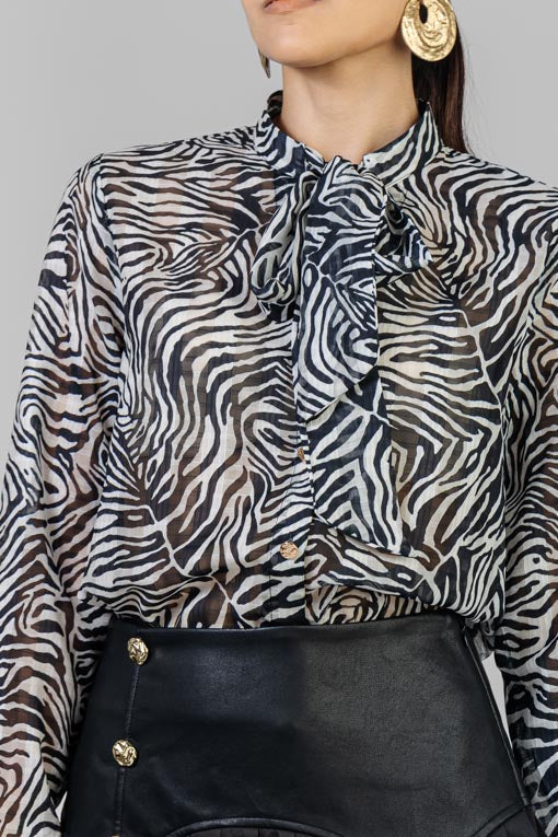 BLUSA ORGANZA ZEBRA