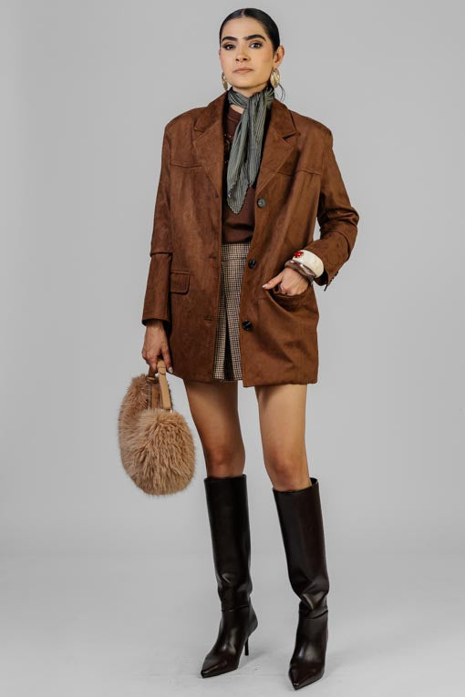 CHAQUETA GAMUZA MOKA