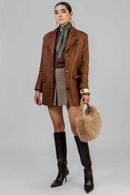 CHAQUETA GAMUZA MOKA