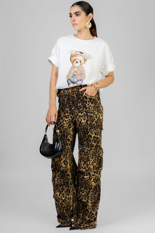 PANTALON CARGO ANIMAL PRINT