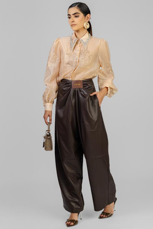 BLUSA CUELLO CRISTALES