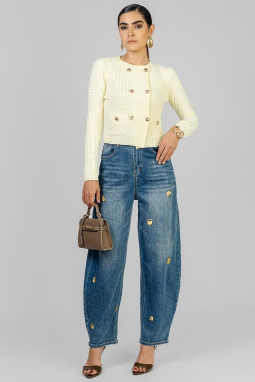 PANTALON BARREL BROCHES