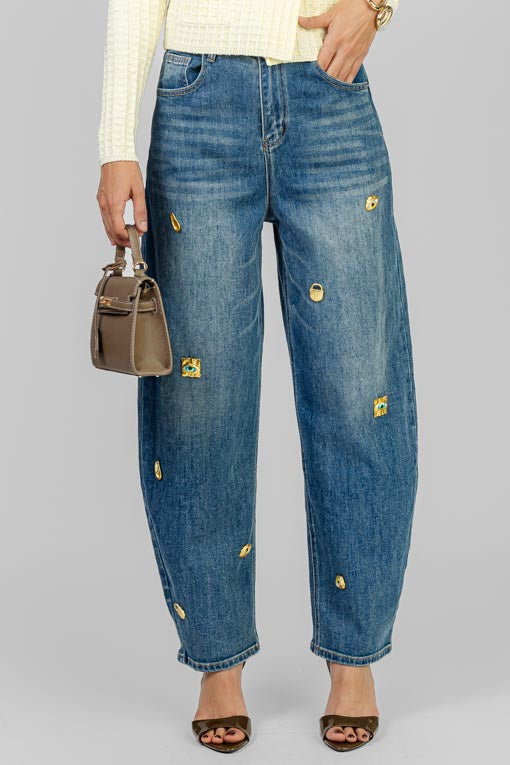 PANTALON BARREL BROCHES