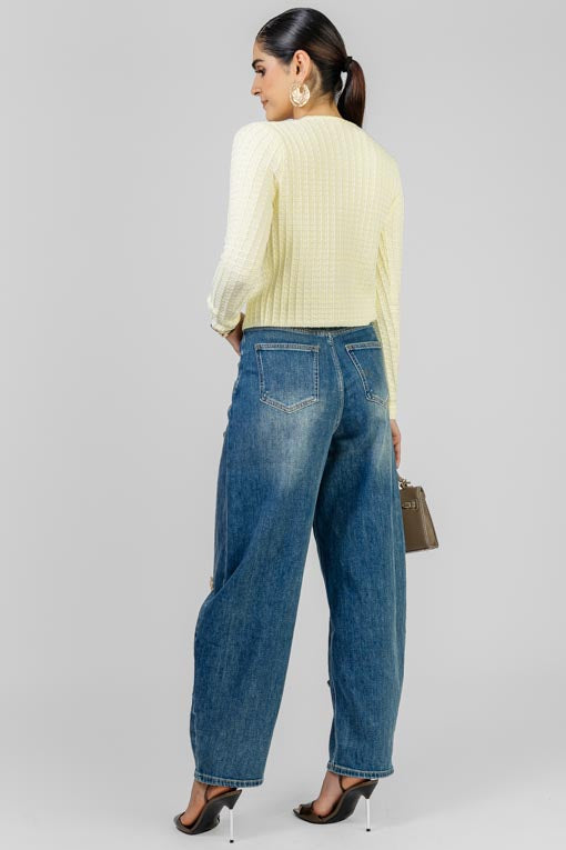 PANTALON BARREL BROCHES