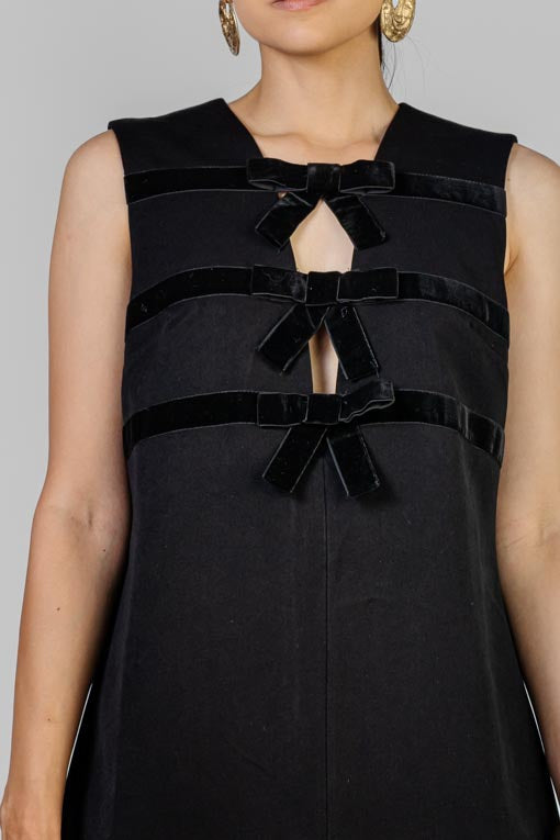VESTIDO VELVET BOWS