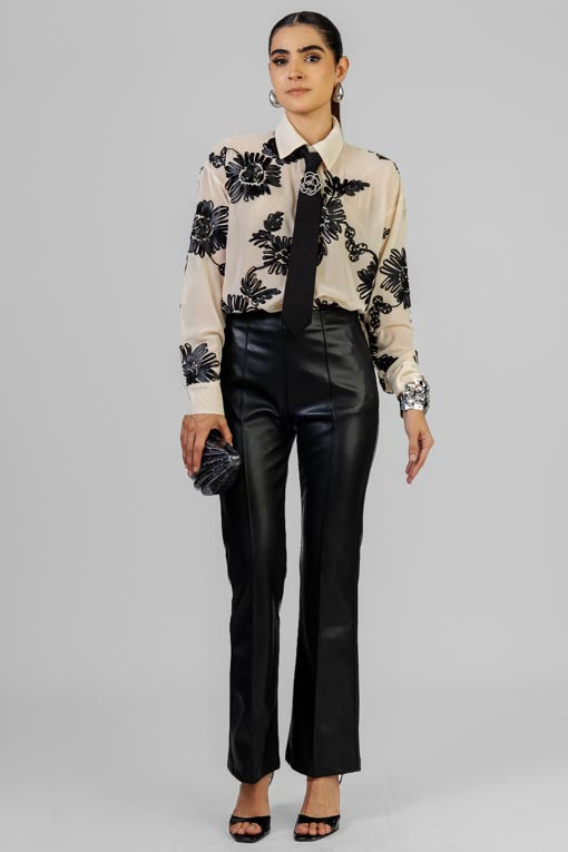 BLUSA BLACK BLOOM CHIC