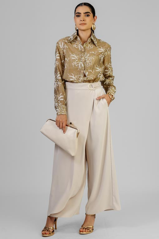 BLUSA FLORAL ORO VINTAGE